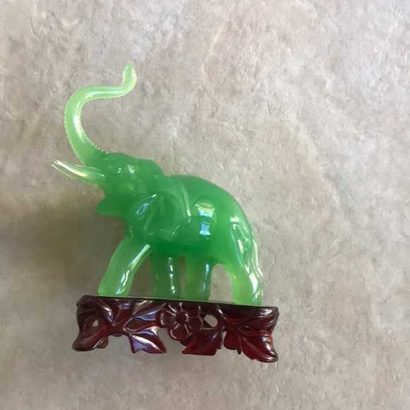 Other - Beautiful lucky elephant on a stand. NOT Jade👵🏻